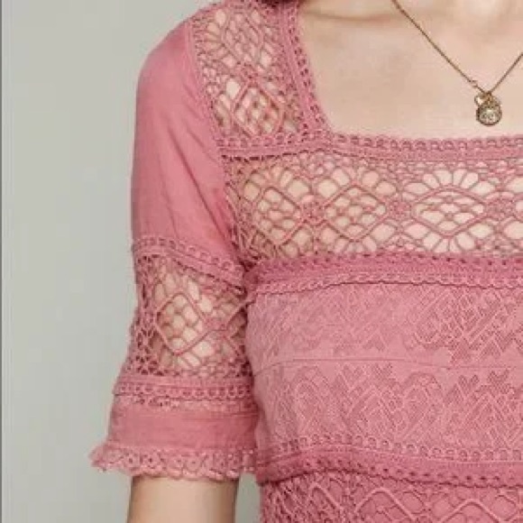 Free People Pink Lace Maxi Dress - Picture 3 of 6